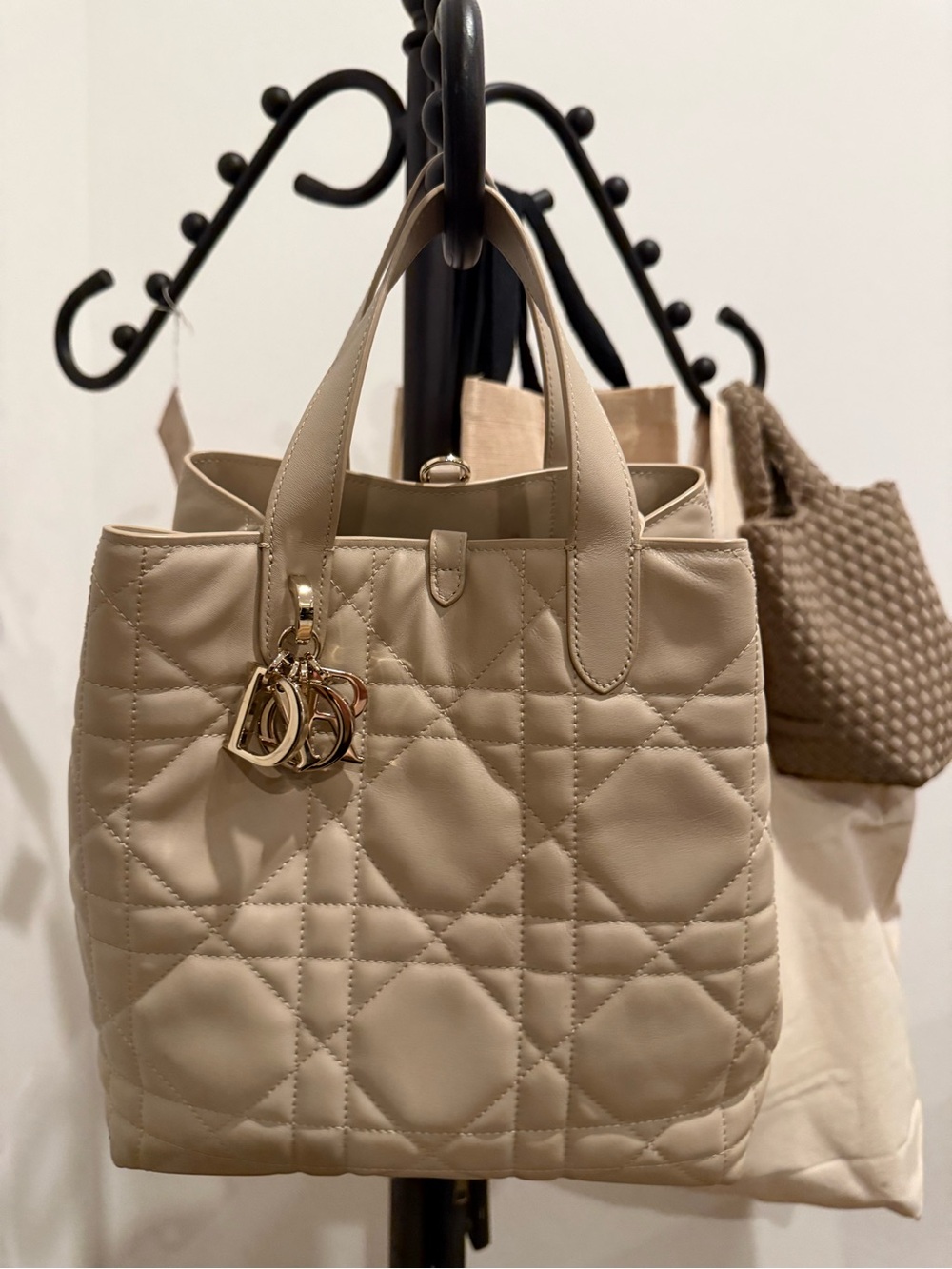 Dior Small Toujours Vertical Tote Bag Latte